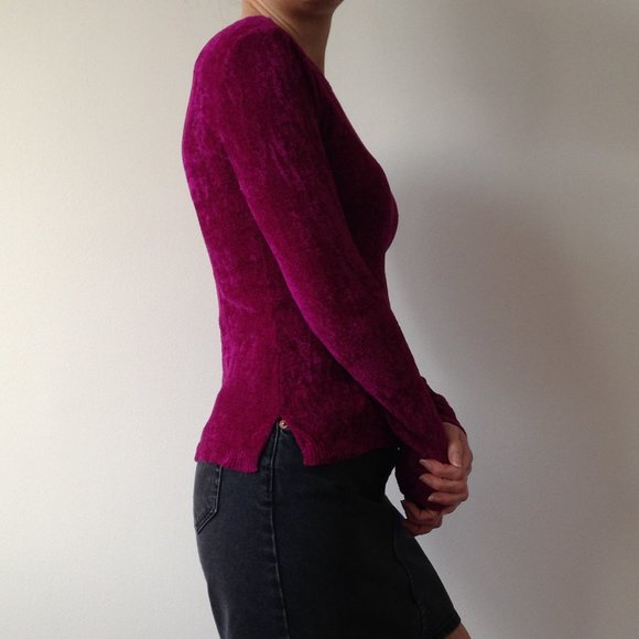 Reitmans - Fuzzy Raspberry Sweater - Picture 4 of 5
